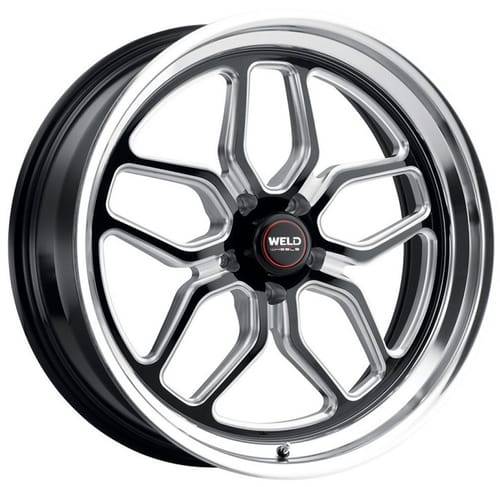 Weld Performance Laguna S107 Gloss Black Milled Machined