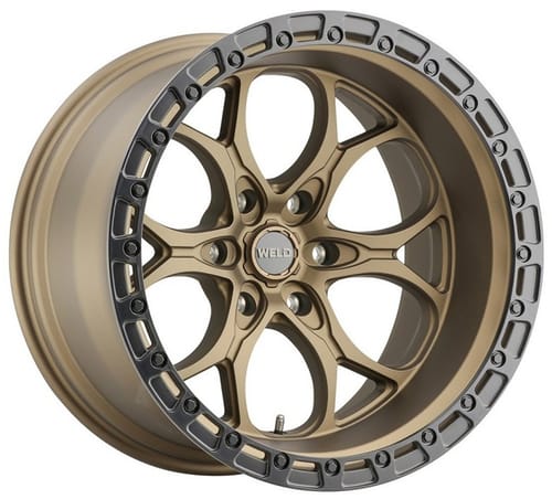 Weld Off-Road Ledge (6-Lug) W106 Satin Bronze w/ Satin Black Lip (Rotary Forged)