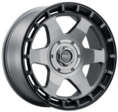 Weld Off-Road Ridge W151 Satin Gunmetal w/ Satin Black Ring