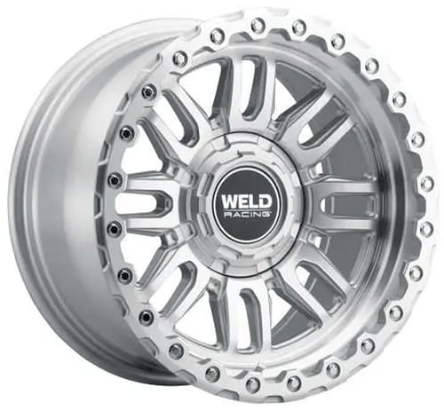 Weld Off-Road Swift W185 Gloss Silver Machined w/ Machined Ring