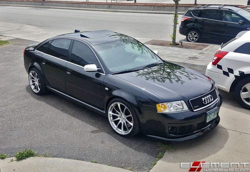 19x10 Ace Alloy Convex Hypersilver w/ Machined Accent on a 2003 Audi RS6 w/ Specs