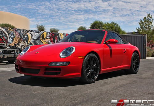 19 inch Staggered Rohana RFX5 Matte Black on a 2006 Porsche 911 Carrera C2 w/ Specs