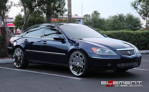 MRR HR3 Chrome 22 Inch Wheels on 2006 Acura RL w/ Specs