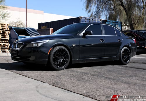 18x8.5 TSW Sebring Matte Black on a 2008 BMW 528i w/ Specs
