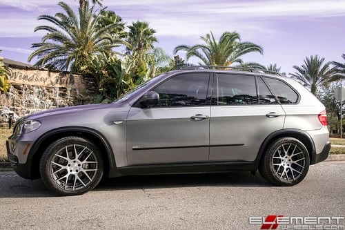 20 inch Staggered Stance VIP SC8 SC-8 Slate Grey w/ Machined Face on a 2008 BMW X5 w/ Specs
