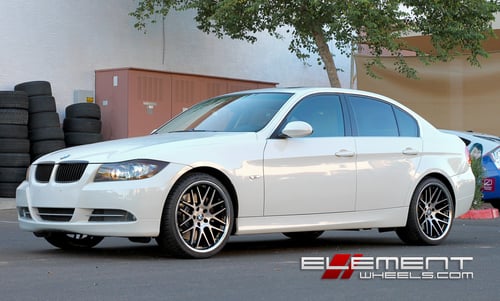 Roderick RW6 Black/Bushed Face Wheels on 08 BMW 335i w/ Specs