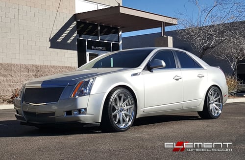 20 inch Staggered Rohana RC10 Silver Wheels On 2008 Cadillac CTS Sedan w/ Specs