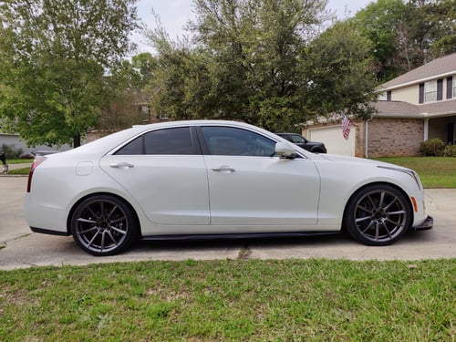 19 inch Staggered Ace Alloy AFF05 Space Gray on a 2017 Cadillac ATS Sedan RWD