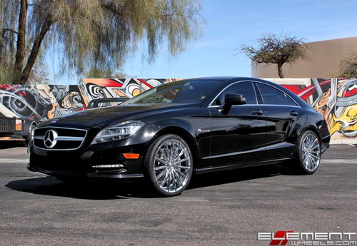 20 inch Staggered Lexani Pegasus All Chrome on a 2010 Mercedes Benz CLS 63 w/ Specs