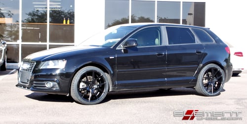 19x8.5 Verde V99 Axis Satin Black on a 2010 Audi A3 w/ Specs