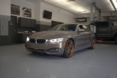 Staggered 20 Inch Variant Xenon in Brushed Bronze on a 2017 BMW 430i Sedan