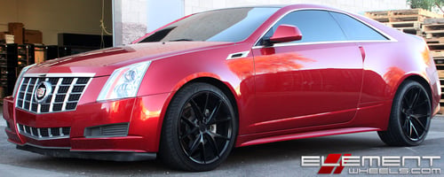 20 inch Niche Misano Satin Black M117 on a 2012 Cadillac CTS Sedan w/ Specs