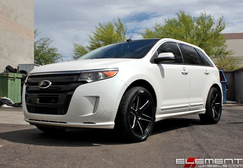 20x9 Verde V24 Invictus Gloss Black w/ Milled Accents on a 2012 Ford Edge Sport w/ Specs