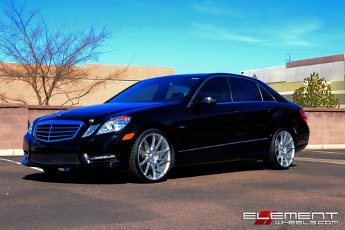20 inch Silver Black Di Forza BM-12's on 2012 Mercedes E350 4 Matic w/ Specs