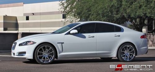 20 in staggered Lexani Gravity Full Chrome on a 2012 Jaguar XF w/ Specs