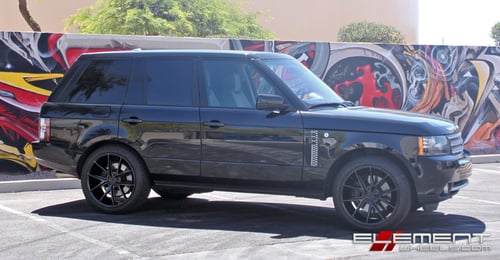 22x10.5 Niche Misano Satin Black M117 on a 2012 Range Rover w/ Specs