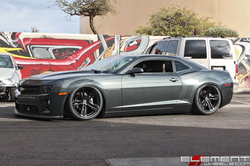 20 inch Staggered MRR M716 Matte Black on a 2013 Chevy Camaro w/ Specs