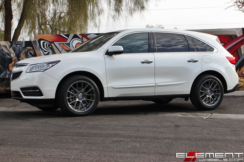 20x9 XO XF-1 Gloss Brushed Arsenic on a 2014 Acura MDX w/ Specs