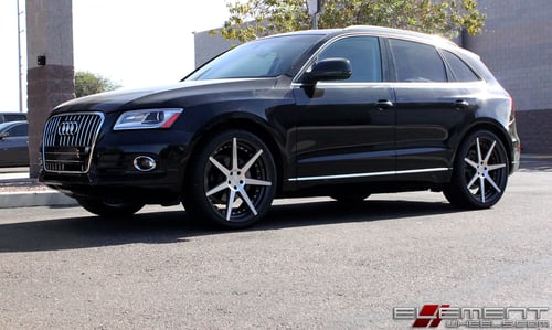 22x9 Vertini Dynasty Slate Grey/Machined Face on a 2014 Audi Q5 w/ Specs