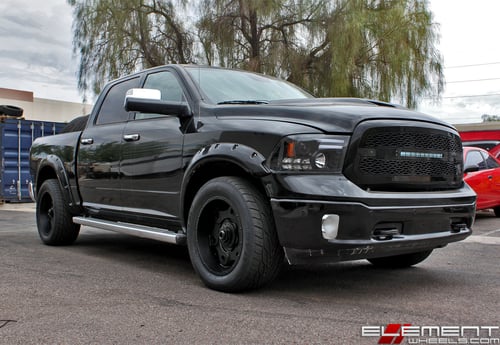20x10 Moto Metal MO977 Satin Black on a 2014 Dodge Ram 1500 w/ specs