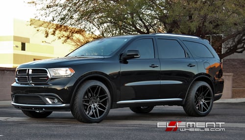 22 inch Giovanna Bogota Black Smoked on 2014 Dodge Durango w/ Specs