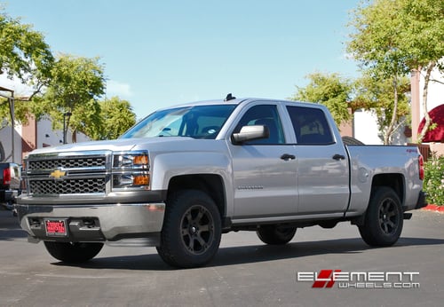 18 inch Fuel Beast Black Machined wheels on 2015 Chevy Silverado 1500 w/ Specs
