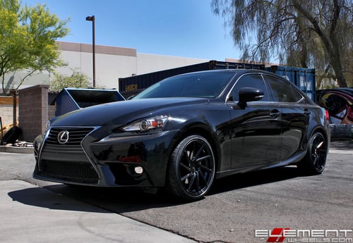 18x8.5 F1R F29 Double Black on a 2015 Lexus IS 250 w/ Specs
