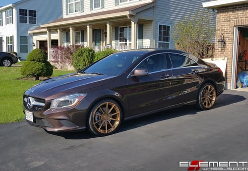 19x8.5 Vertini RF1.1 Brushed Bronze on a 2015 Mercedes Benz CLA250 w/ Specs