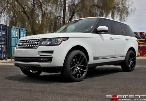22x10.5 Niche Targa Black Machined w/ Dark Tint on a 2015 Ranger Rover HSE V6 w/ specs