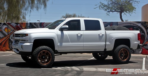 20x12 Fuel Off-Road Hostage Deep Lip Matte Black on a 2015 Chevy Silverado 1500 w/ Specs