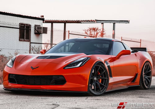 19/20 inch Staggered Varro VD01 Satin Black on a 2016 Chevy Corvette C7 w/ Specs