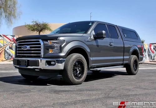 18x9 Fuel Off-Road Podium Satin Black on a 2016 Ford F-150 XLT w/ Specs