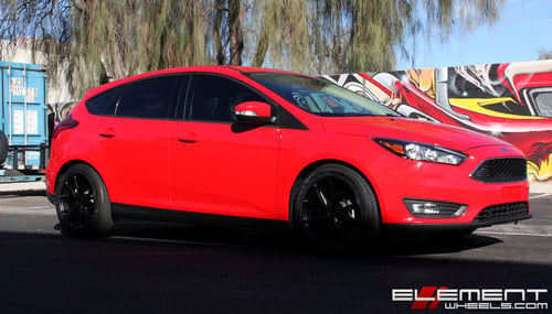 17x8 Niche Misano Satin Black M117 on a 16 Ford Focus SE w/ Specs