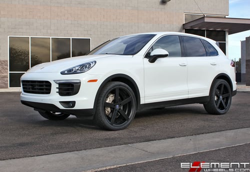 22x9 Rohana RC22 Matte Black on a 2016 Porsche Cayenne S w/ Specs