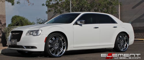 24x10 2Craqve No-11 Chrome on a 2016 Chrysler 300 w/ Specs