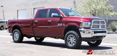 18x9 XD Series XD779 Badlands Chrome on a 2016 Dodge Ram 2500 Leveledw/ Specs