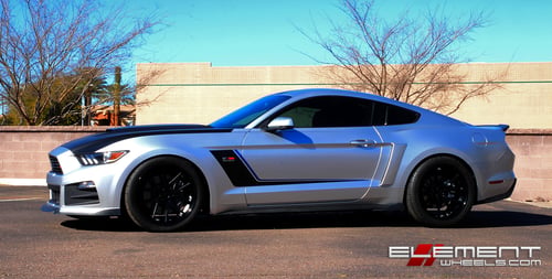 20 inch Staggered Ferrada FR2 Matte Black on 2015 Ford Roush Mustang w/ Specs