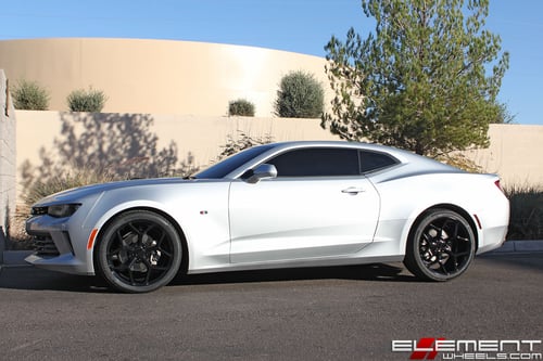 20 inch Staggered MRR 228 Gloss Black on a 2017 Chevy Camaro w/ Specs