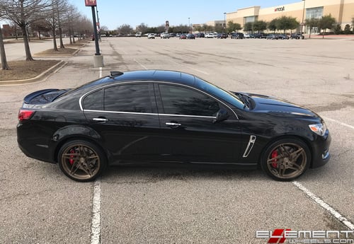 20 inch Staggered Stance SF04 Brush Bronze on a 2017 Chevy SS Sports Sedan w/ Specs