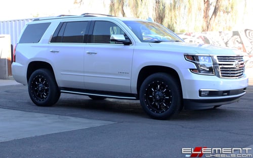 20x9 Fuel Off-Road Krank Black Milled on a 2017 Chevrolet Tahoe