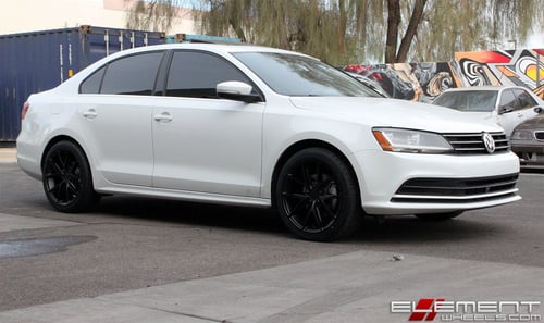 18x8 Niche Misano Satin Black M117 on a 2017 Volkswagen Jetta VI w/ Specs