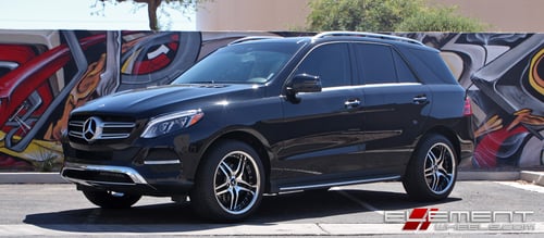 20x10 Roderick RW2 Cinque Black/Machined on a 2017 Mercedes Benz GLE 350 w/ Specs