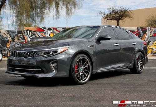 20x9 Variant Krypton Super Black Chrome on a 2018 Kia Optima Turbo w/ Specs