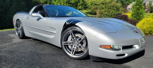 19/20 Double Staggered Ace Alloy AFF01's in Gloss Mica Grey w/ Machined Face on a 2002 Chevrolet Corvette C5