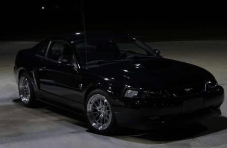 Staggered 18 inch Aodhan DS06 Silver w/ Machined Face on a 2004 Ford Mustang