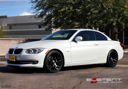 19 inch staggered Groundforce GF09 Black 2013 BMW 3 Series 328ci w/ Specs
