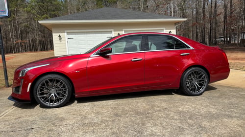 19 Staggered Avant Garde M 520R Dark Graphite Metallic on a 2014 Cadillac CTS Vsport