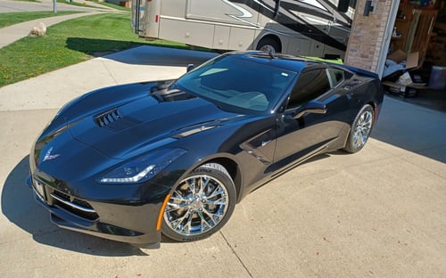 18/19 inch Staggered Corvette C7 Z06 Replica Wheel Chrome FR22 on a 2014 Chevrolet Corvette C7 Stingray