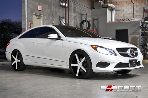 Niche Milan Black/Machined Wheels on 2014 Mercedes E350 Coupe w/ Specs
