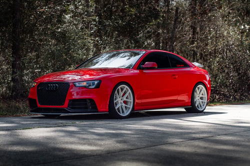 Ace Alloy AFF02 Full Brushed Aluminum with Clear Coat on a 2015 Audi RS5
